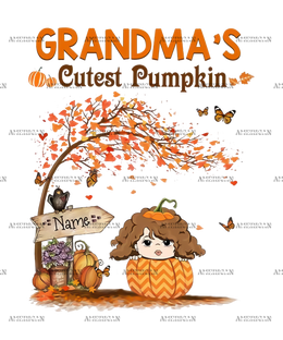 Grandma's Cutest Pumpkin DTF Transfer
