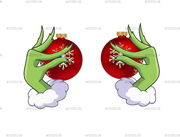 Grinch Balls DTF Transfer