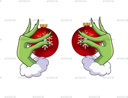 Grinch Balls DTF Transfer