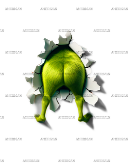 Grinch Booty DTF Transfer