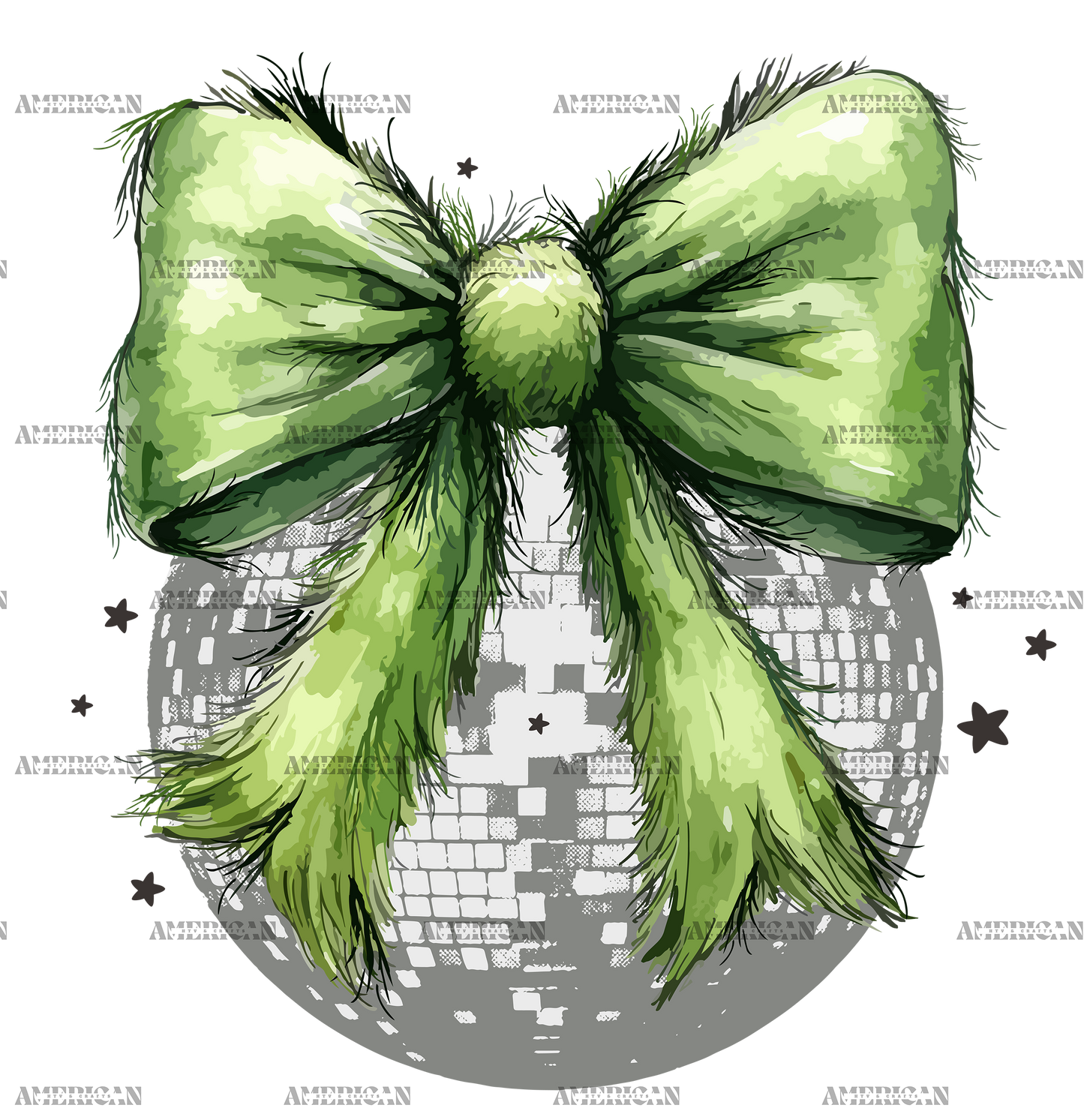 Grinch Bow DTF Transfer