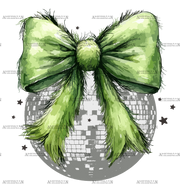 Grinch Bow DTF Transfer