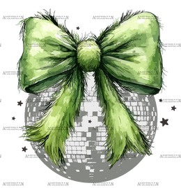 Grinch Bow DTF Transfer