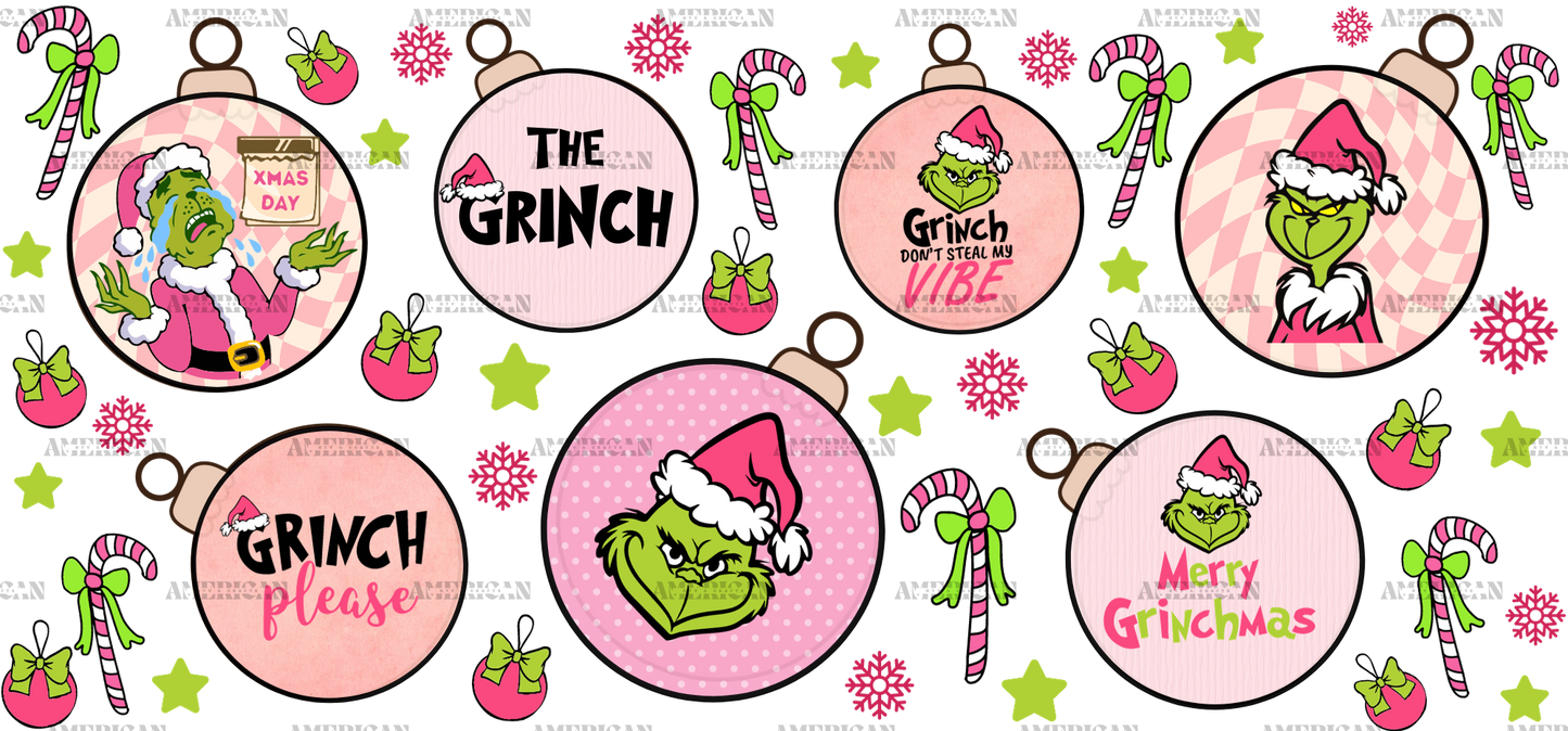 Grinch Christmas Bells UV DTF Transfer