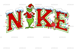 Grinch Christmas Nike DTF Transfer
