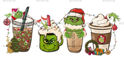Grinch Coffee DTF Transfer