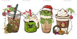 Grinch Coffee DTF Transfer