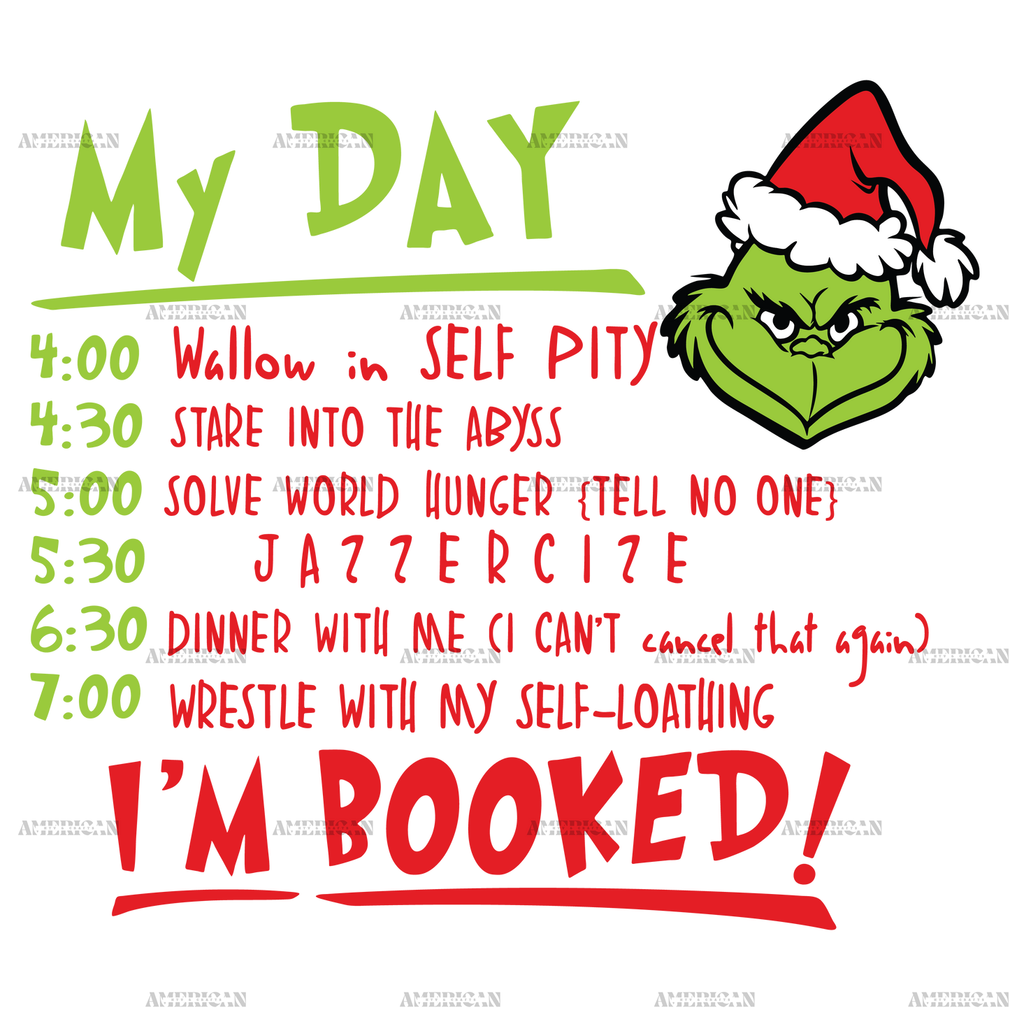 Grinch Day Green DTF Transfer