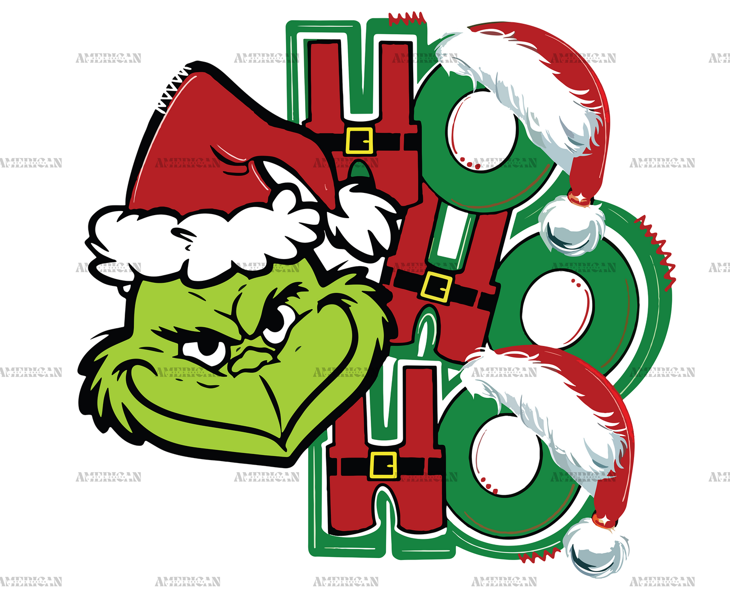 Grinch Hat HoHoHo DTF Transfer