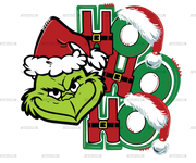 Grinch Hat HoHoHo DTF Transfer
