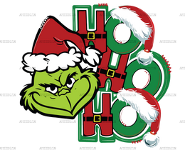 Grinch Hat HoHoHo DTF Transfer