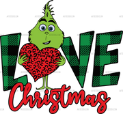 Grinch Love Christmas DTF Transfer