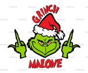 Grinch Malone DTF Transfer