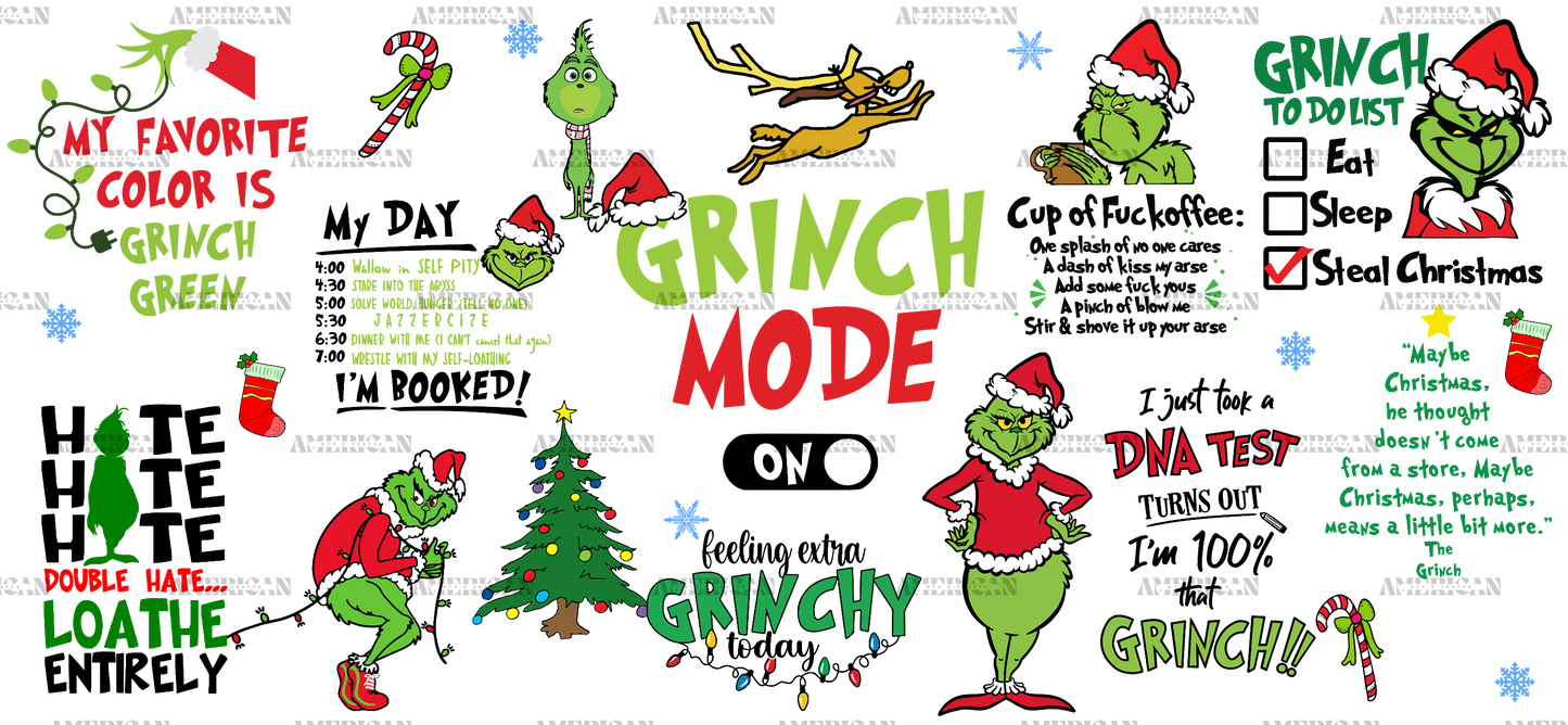 Grinch Mode On DNA UV DTF Transfer