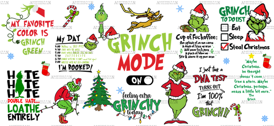 Grinch Mode On DNA UV DTF Transfer