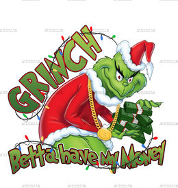 Grinch Money DTF Transfer