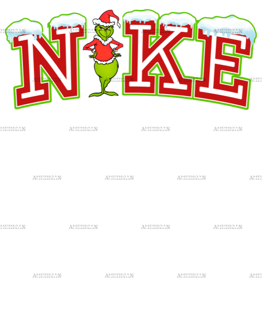 Grinch Snow Nike DTF Transfer
