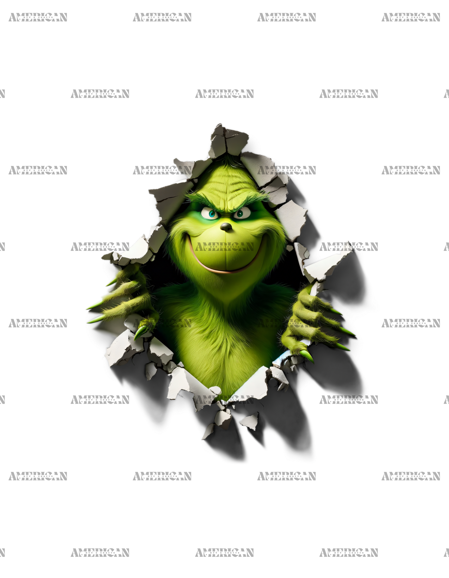 Grinch Bussing Out DTF Transfer