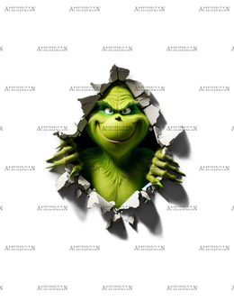 Grinch Bussing Out DTF Transfer