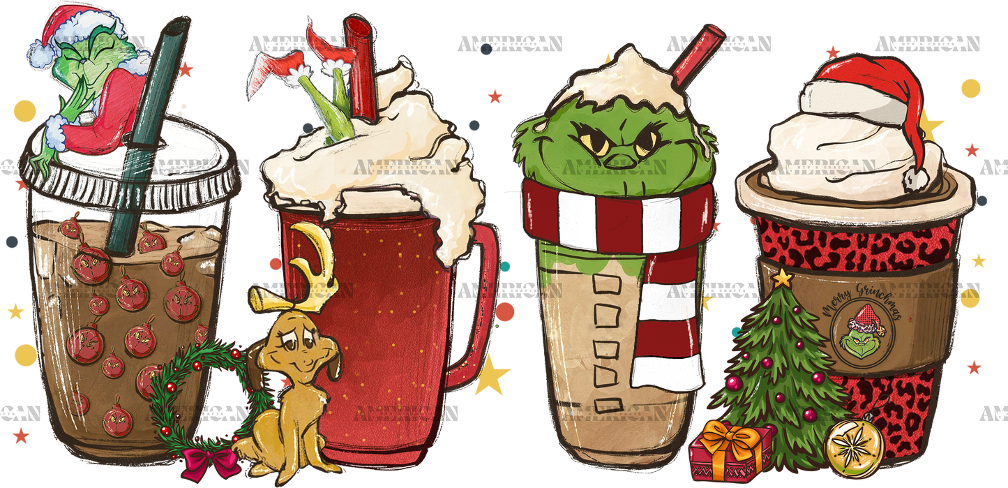 Grinchmas Latte UV DTF Transfer