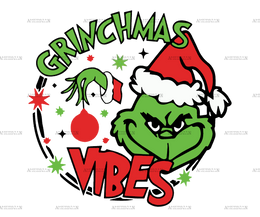 Grinchmas Vibes Red DTF Transfer