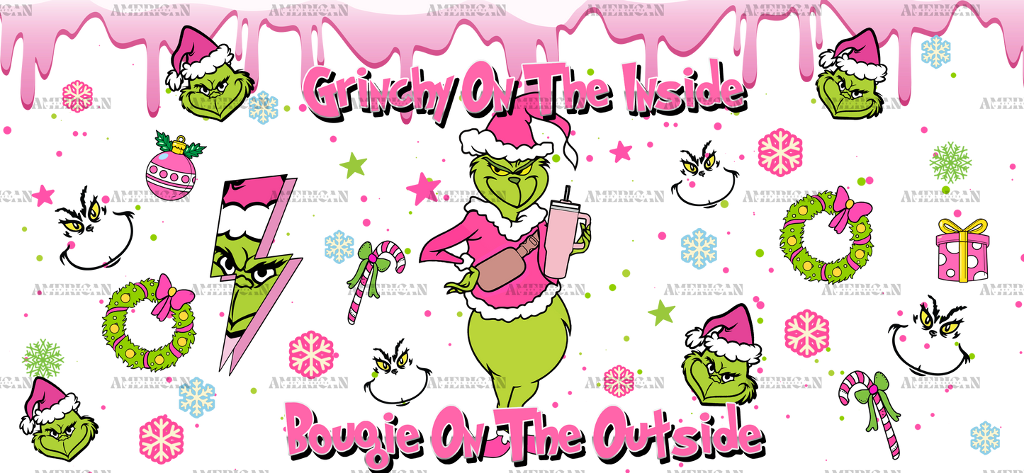 Grinchy Inside Bougie Outside UV DTF Transfer