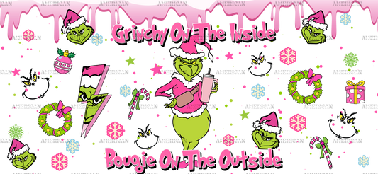 Grinchy Inside Bougie Outside UV DTF Transfer