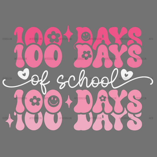 Groovy 100 Days Of School-3 DTF Transfer