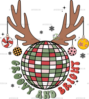 Groovy And Bright Christmas DTF Transfer