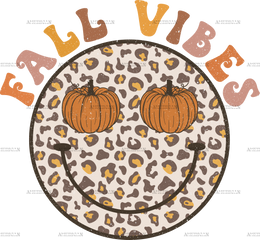 Grunge Fall Vibes Smiley DTF Transfer