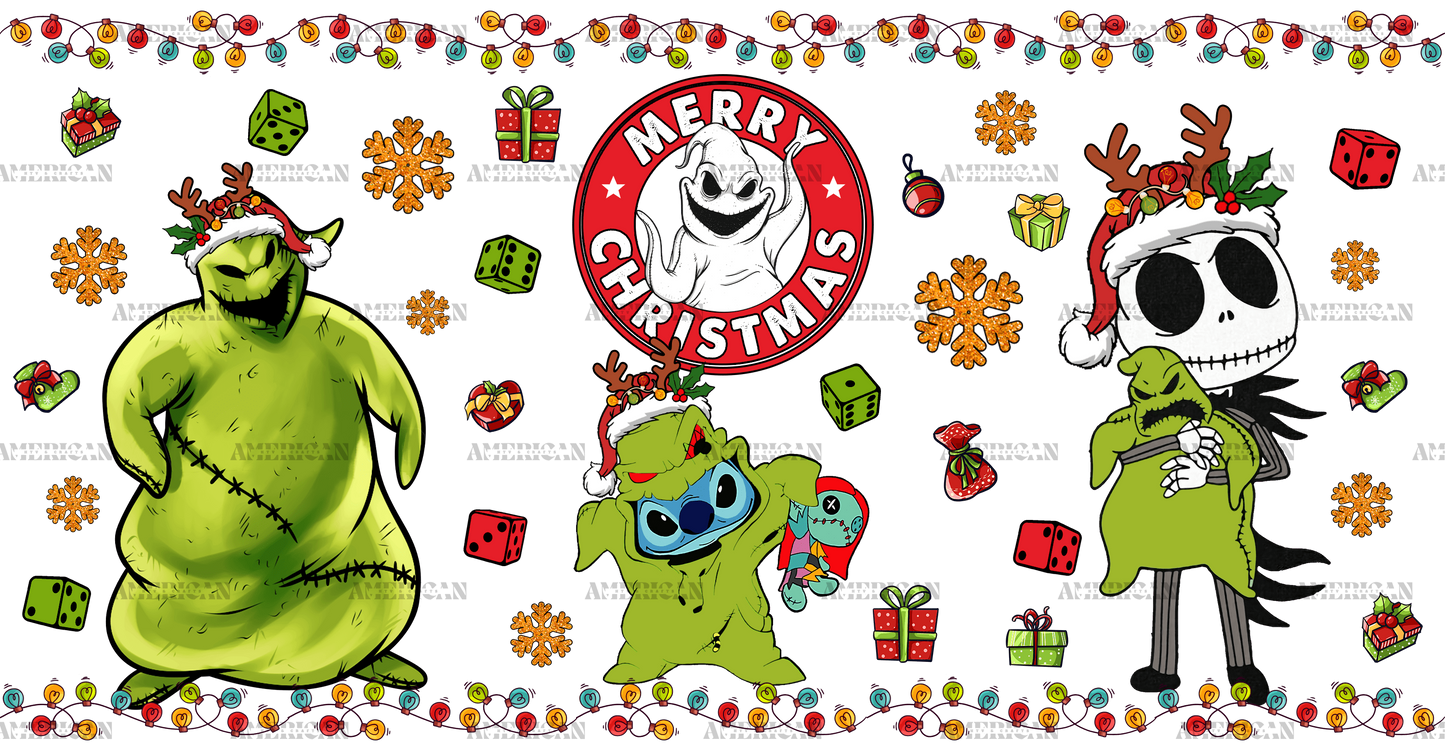 Halloween Grinch Christmas UV DTF Transfer