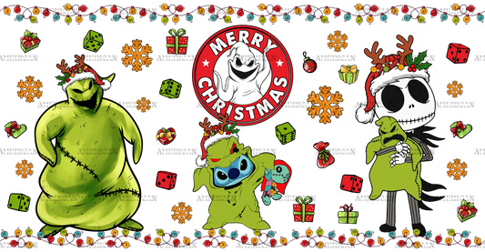 Halloween Grinch Christmas UV DTF Transfer