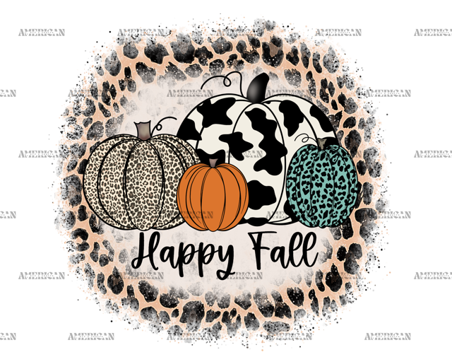 Happy Fall Leopard DTF Transfer