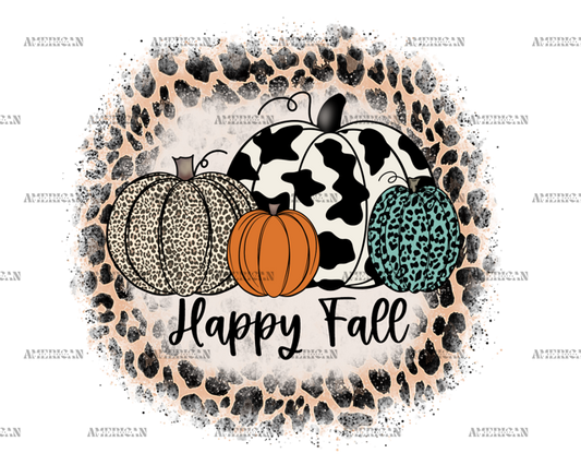 Happy Fall Leopard DTF Transfer