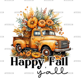 Happy Fall Y'all Truck DTF Transfer