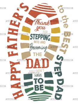 Happy Father's Day Footstep DTF Transfer