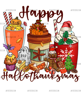 Happy Hallothanksmas-1 DTF Transfer