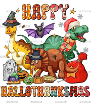 Happy Hallothanksmas-2 DTF Transfer