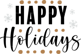 Happy Holidays DTF Transfer