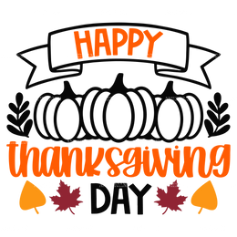 Happy Thanks Giving Day-1 DTF Transfer