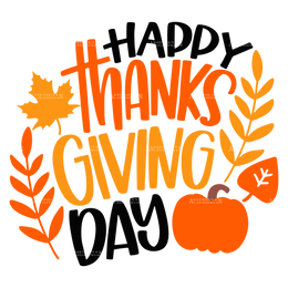 Happy Thanks Giving Day-2 DTF Transfer