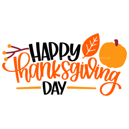 Happy Thanks Giving Day-3 DTF Transfer