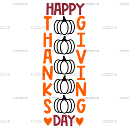 Happy Thanksgiving Day DTF Transfer