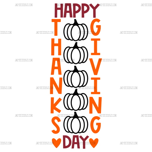 Happy Thanksgiving Day DTF Transfer