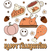 Happy Thanksgiving Food DTF Transfer