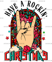 Have A Rockin Christmas DTF Transfer