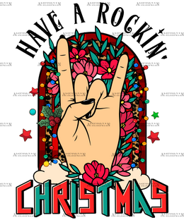 Have A Rockin Christmas DTF Transfer