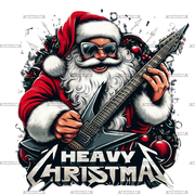 Heavy Christmas Santa DTF Transfer