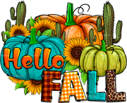 Hello Fall Pumpkin DTF Transfer