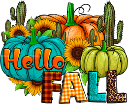 Hello Fall Pumpkin DTF Transfer